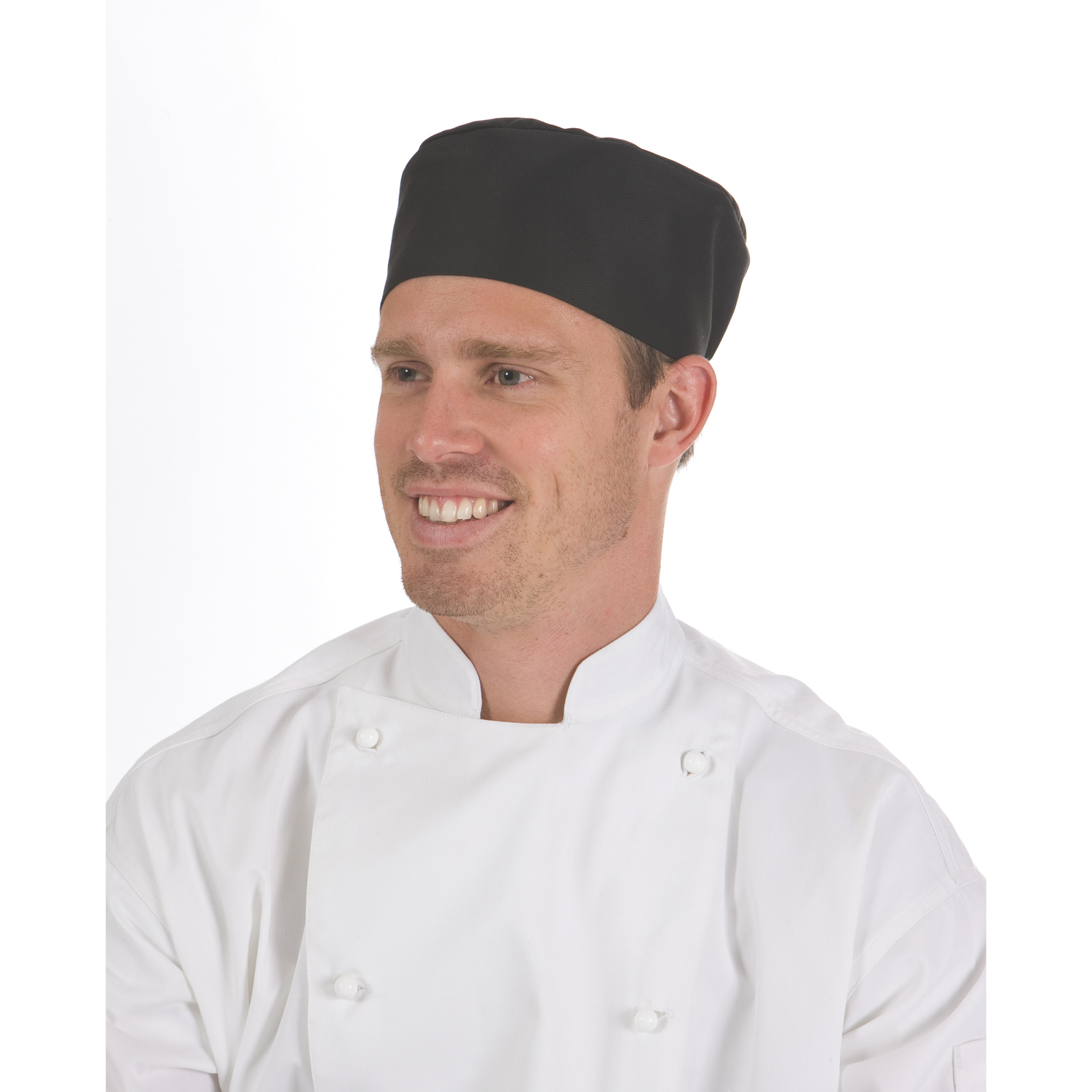 Flat Top Chef Hats Black