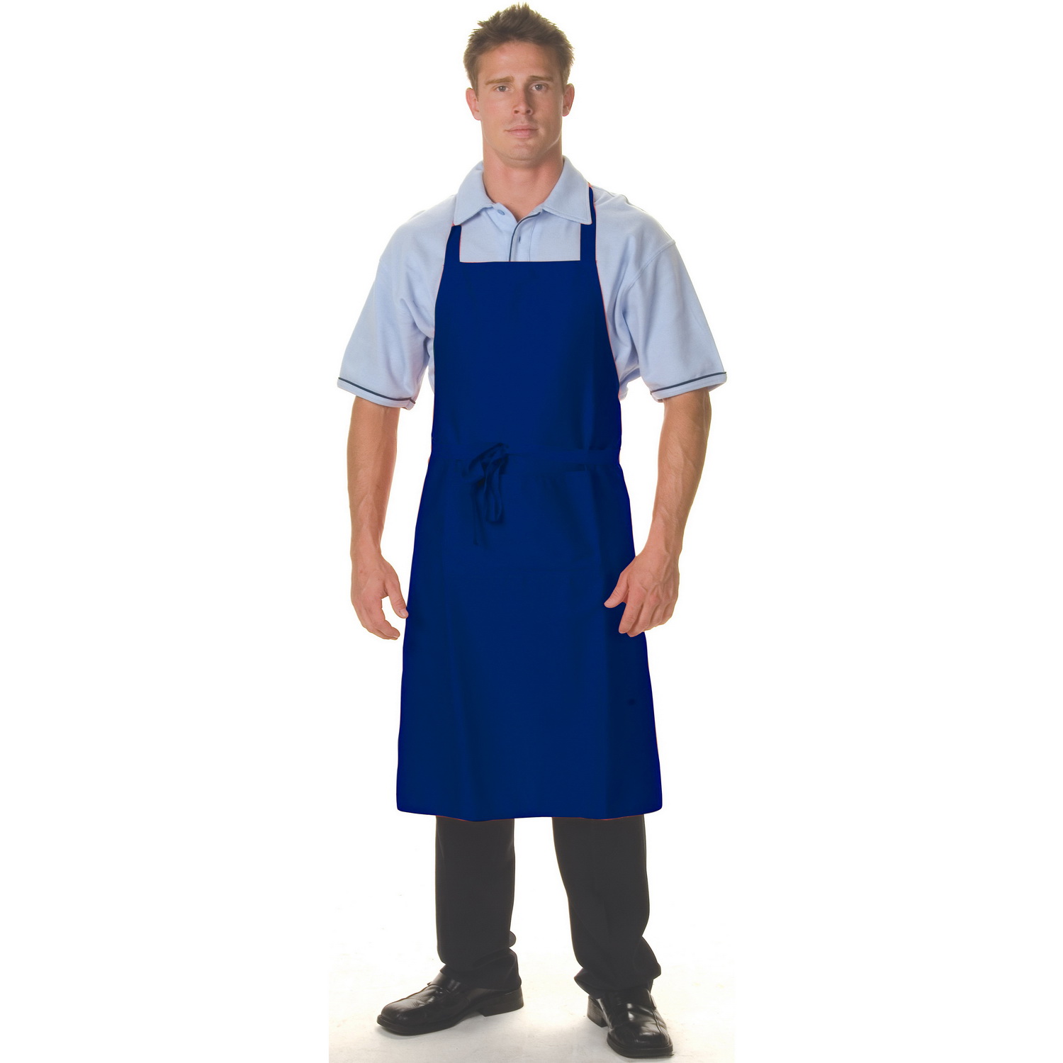 P/C Full Bib Apron With Pocket navy