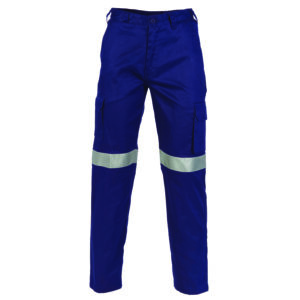 Lightweight Cotton Cargo Pants with 3M R/Tape Navy
