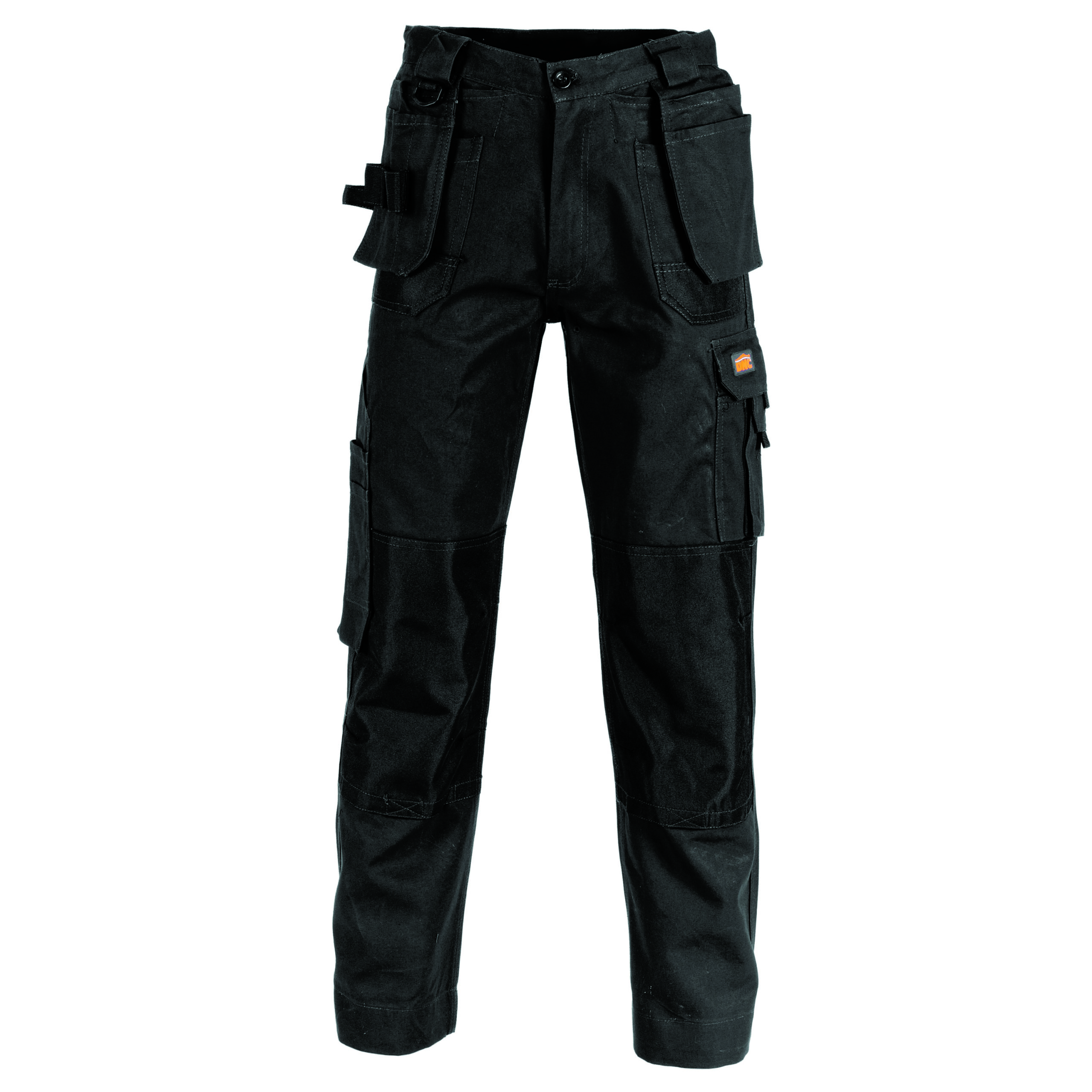 Duratex Cotton Duck Weave Tradies Cargo Pants with twin holster tool pocket - knee pads not included Black
