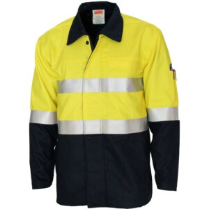 Patron Saint Flame Retardant Two Tone Drill ARC Rated Welder's Jacket with LOXY F/R Tape Yellow/Navy