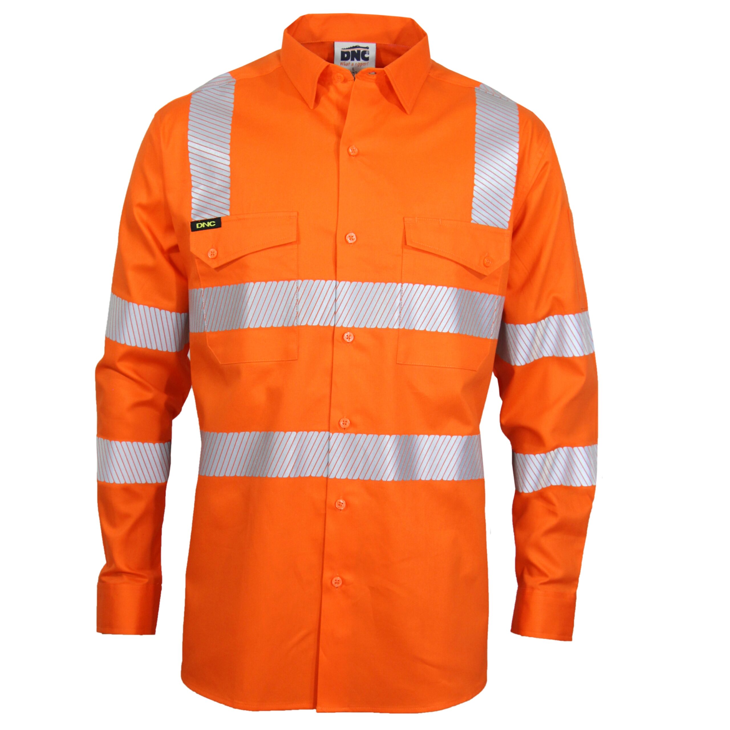 HiVis Segment Taped Coolight VIC Rail Shirt Orange