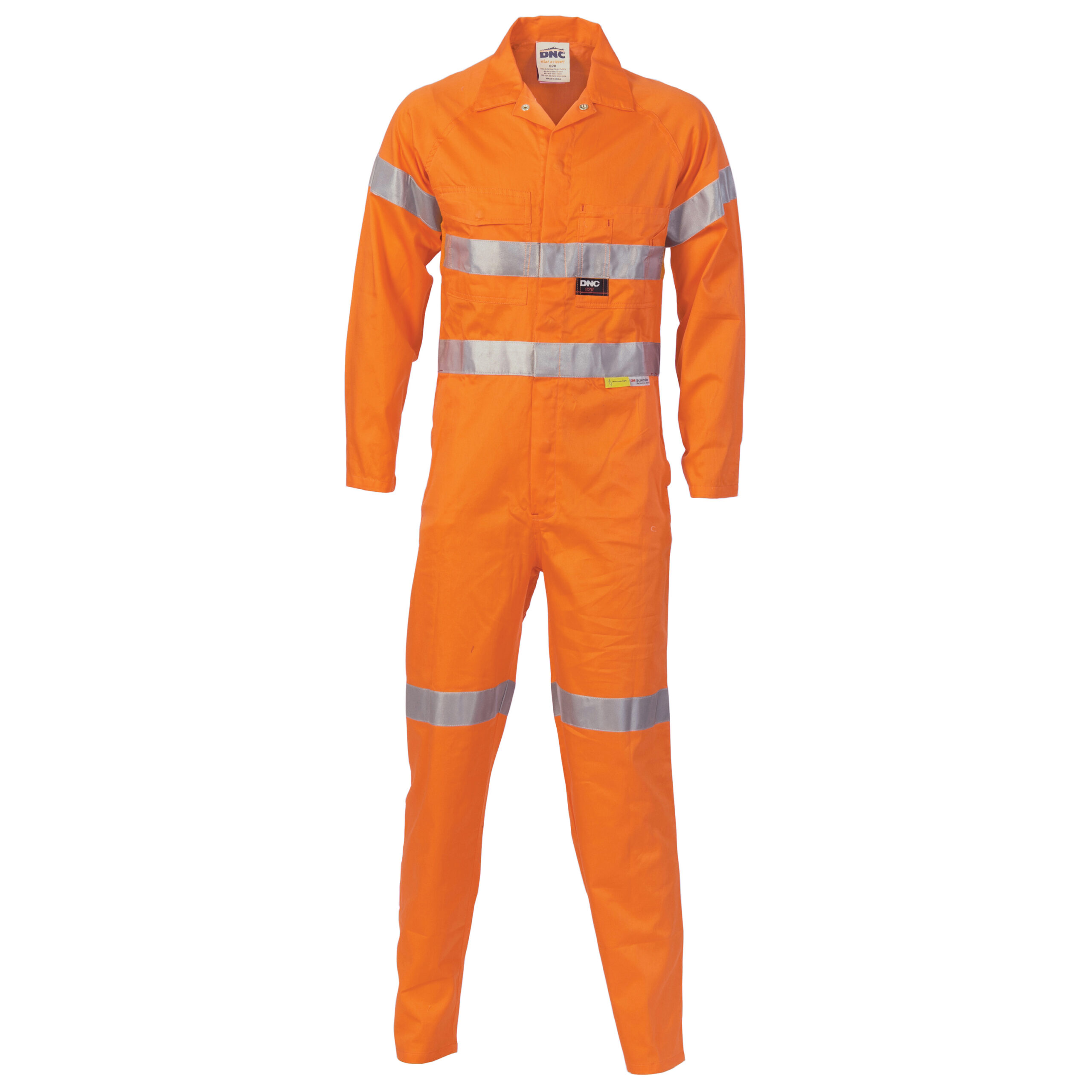 HiVis Cotton Coverall with
3M R/Tape Orange