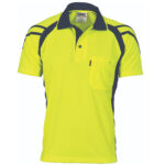 Cool Breathe Stripe Panel Polo Shirt
- Short Sleeve Yellow/Navy