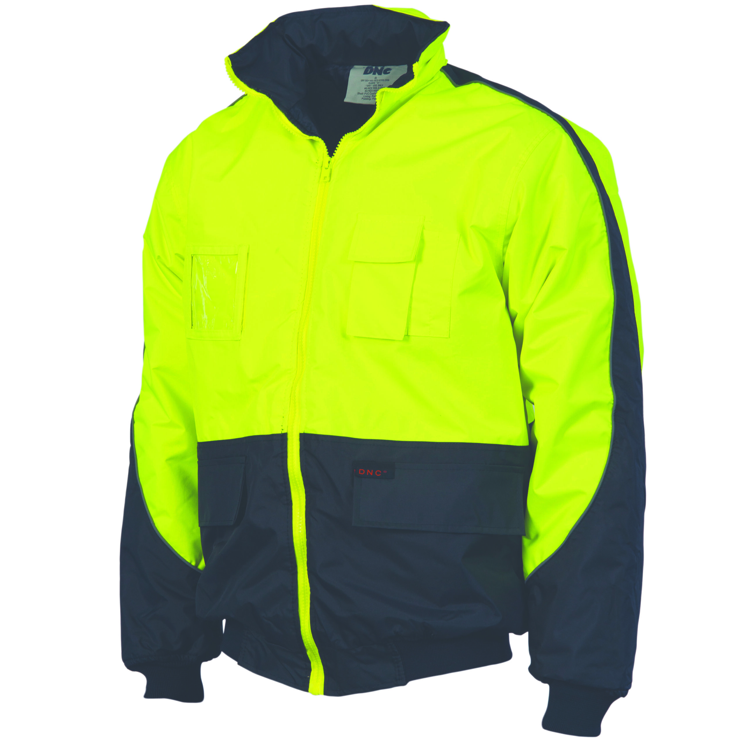 HiVis Contrast BOMBER JACKET Yellow/Navy