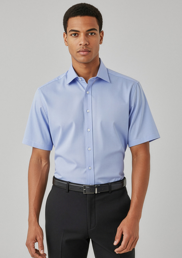 Mens Hudson Short Sleeve Shirt Patriot Blue