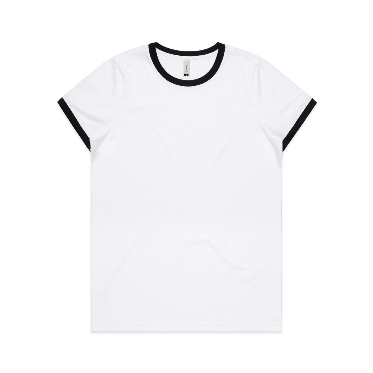 Wo's Maple Ringer Tee WHITE/BLACK