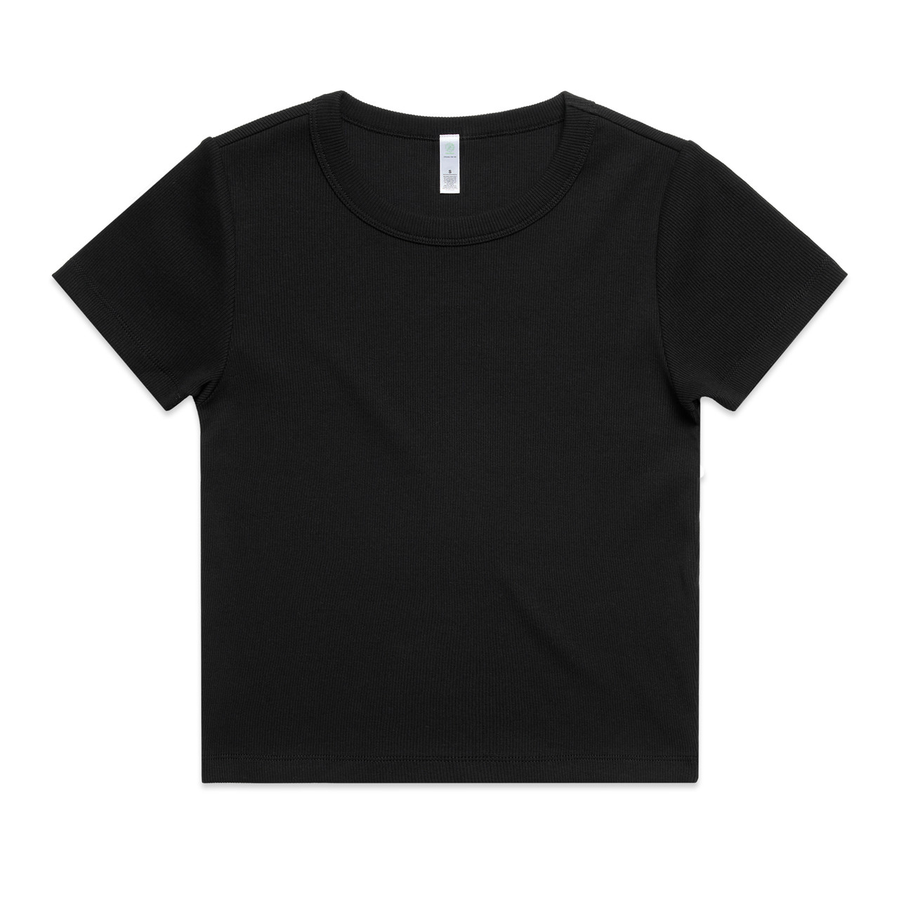 Wo's Organic Rib Tee BLACK