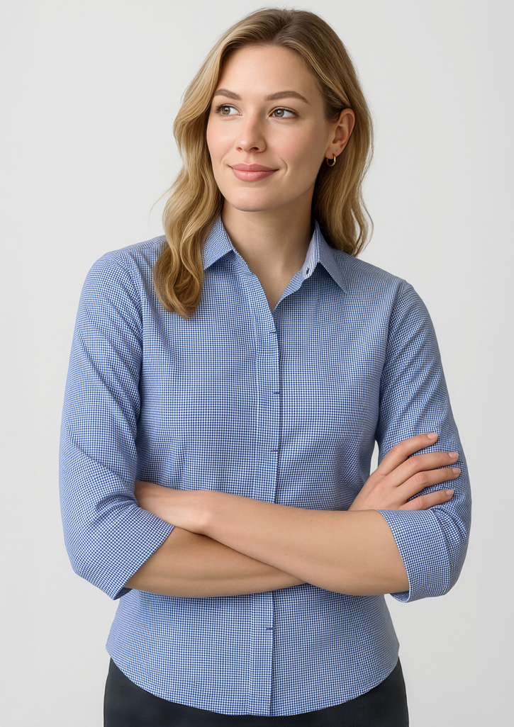 Womens Newport 3/4 Sleeve Shirt French Navy