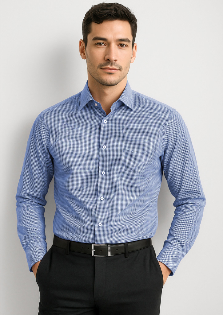 Mens Newport Long Sleeve Shirt French Navy