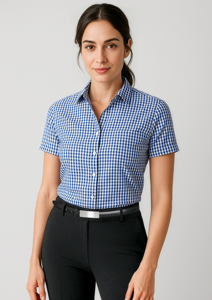 Womens Springfield Short Sleeve Shirt French Navy