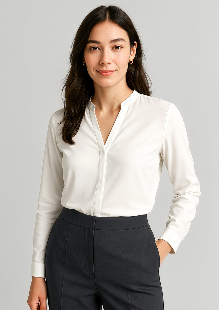 Womens Juliette Long Sleeve Blouse Ivory