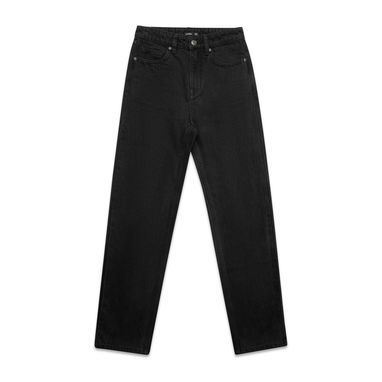 Wo's Straight Jeans WASHED BLACK