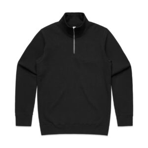 Stencil Half Zip Crew BLACK