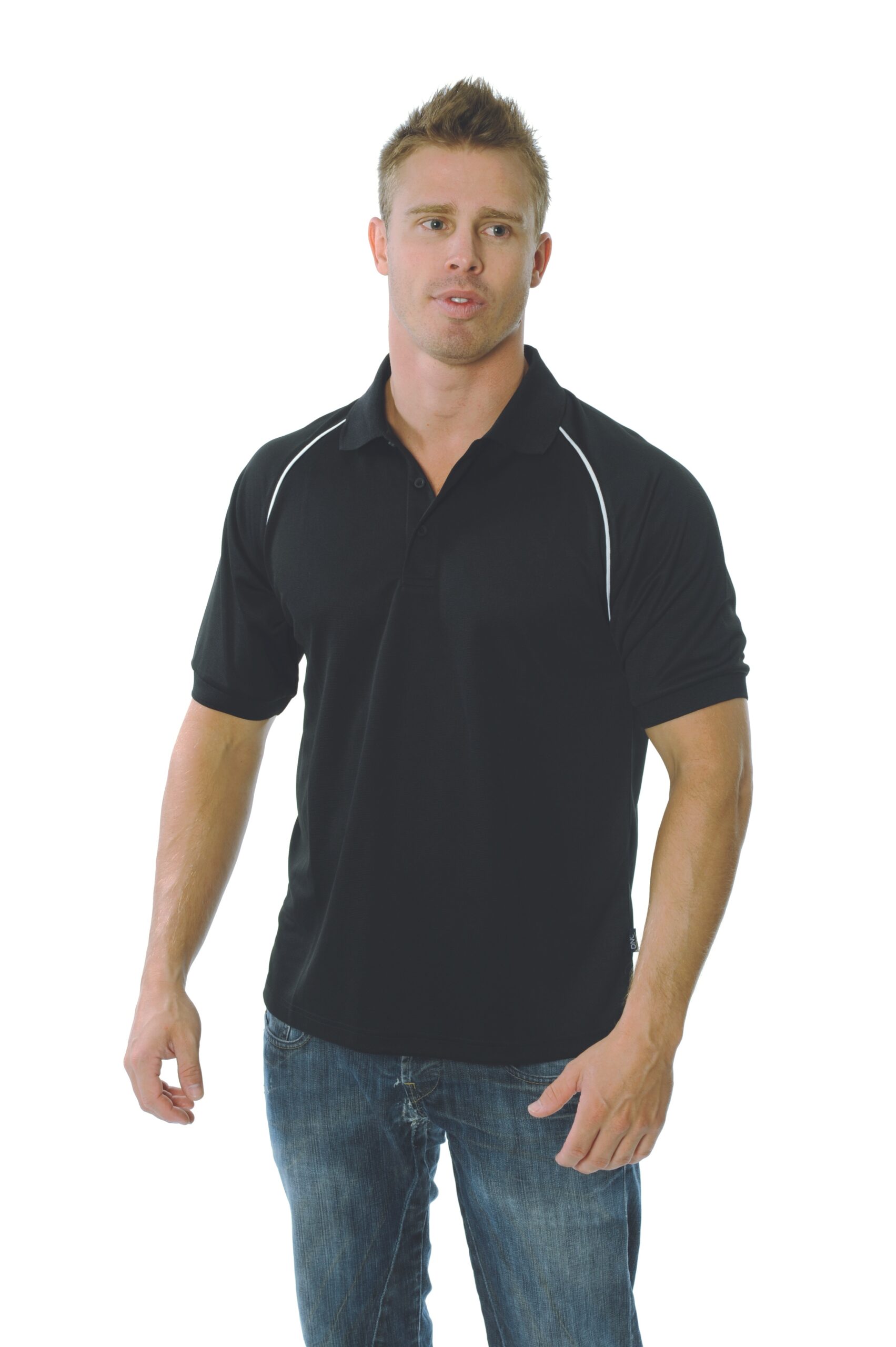 Mens Cool Breathe Rome Polo Black/White