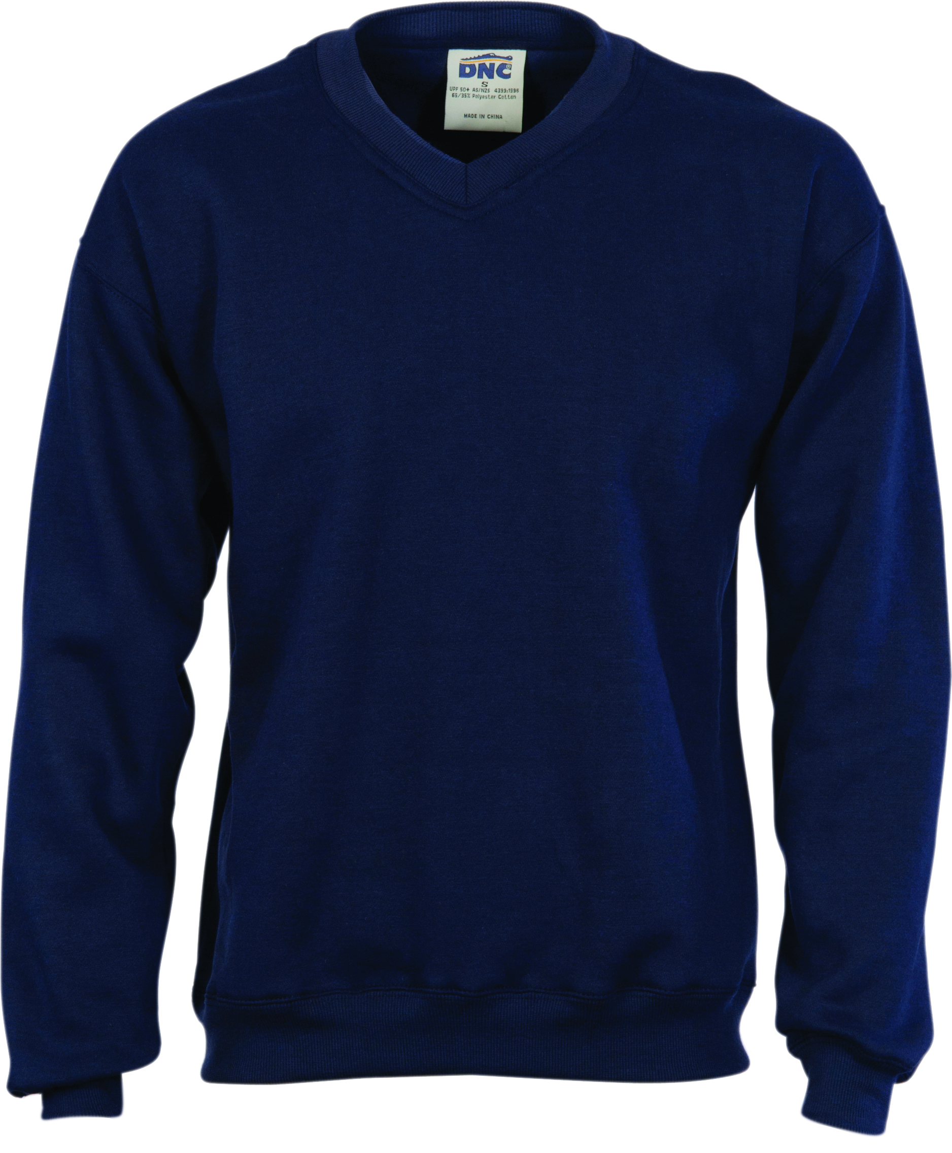 V-Neck Fleecy Sweatshirt (Sloppy Joe) Navy