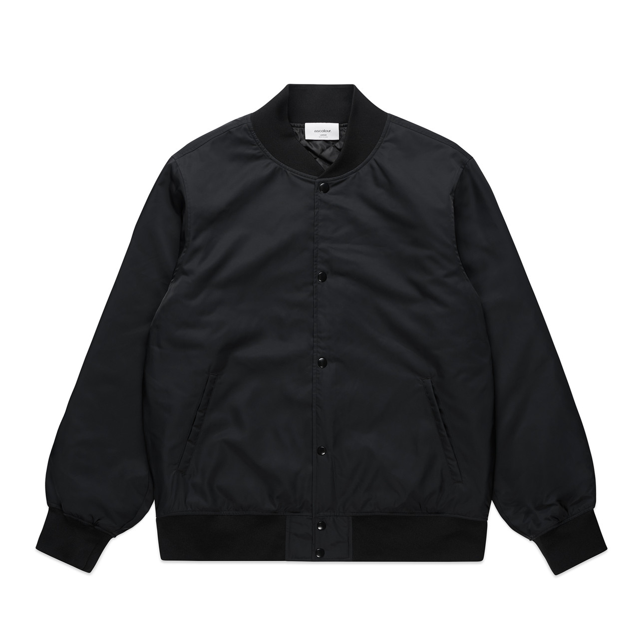 College Bomber Jacket BLACK