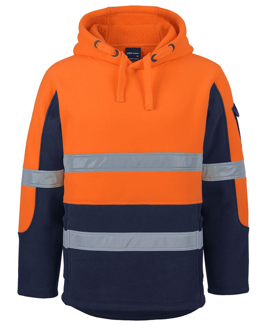 JB's Hi Vis D+N 450g Pull Over Shepherd Hoodie Orange/Navy