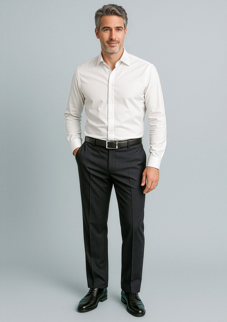 Mens Cool Stretch Adjustable Waist Pant (Regular) Black
