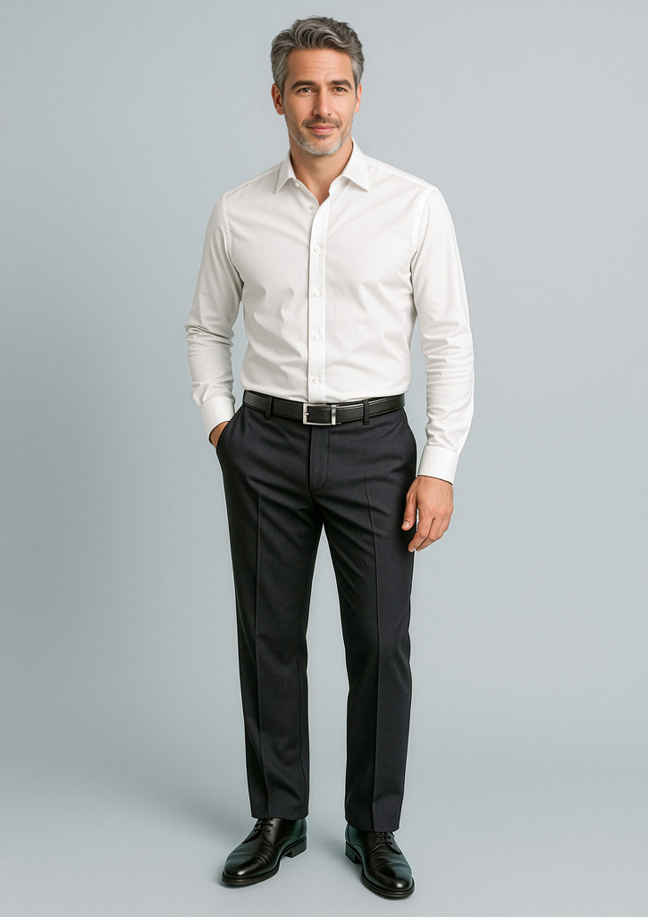 Mens Cool Stretch Adjustable Waist Pant (Stout) Black