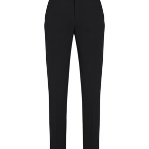 Mens Siena Slim Fit Flat Front Pant (Stout) Black