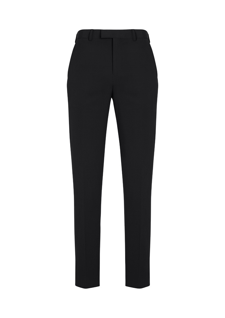 Mens Siena Slim Fit Flat Front Pant (Stout) Black