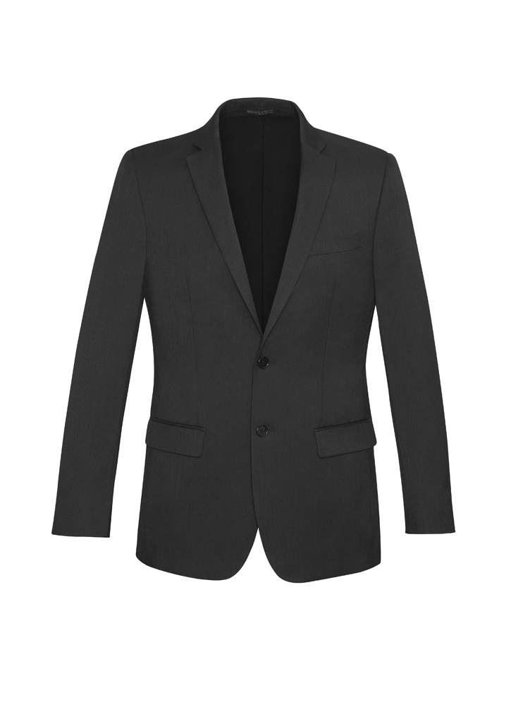 Comfort Wool Stretch Mens Slimline Jacket Charcoal
