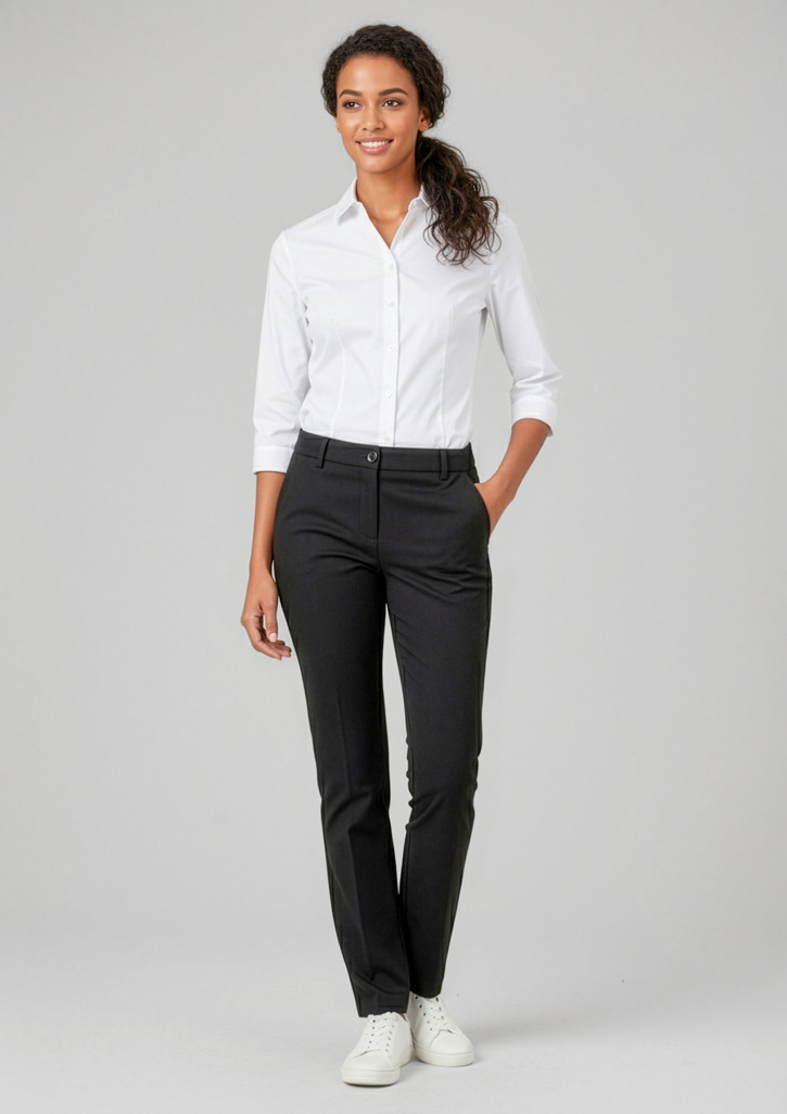 Womens Comfort Waist Straight Leg Pant Black