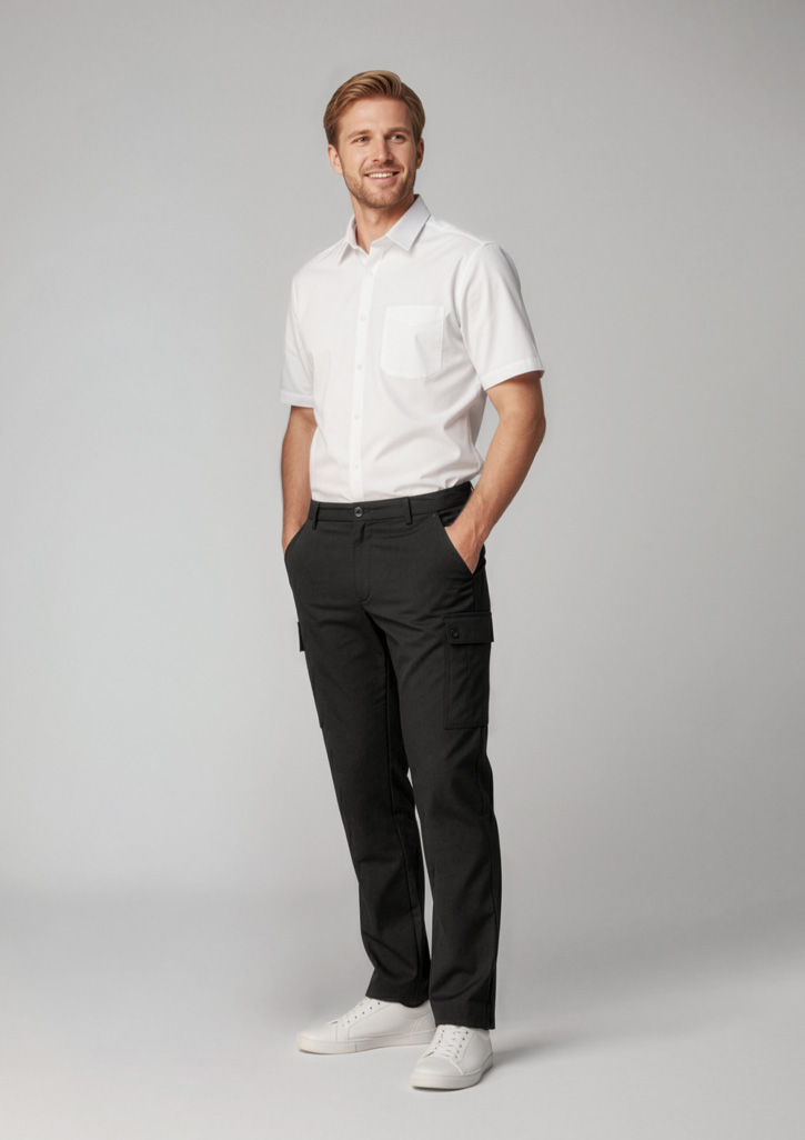 Mens Comfort Waist Cargo Pant Black