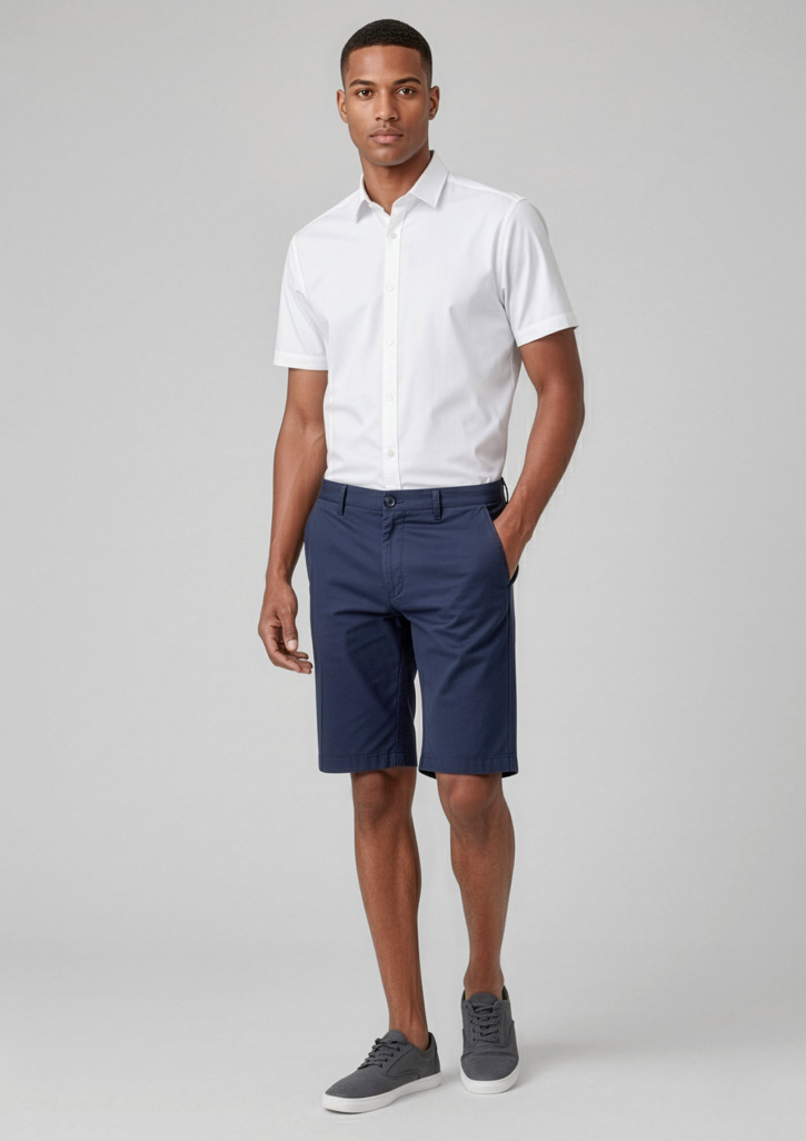 Mens Comfort Waist Cargo Short Navy