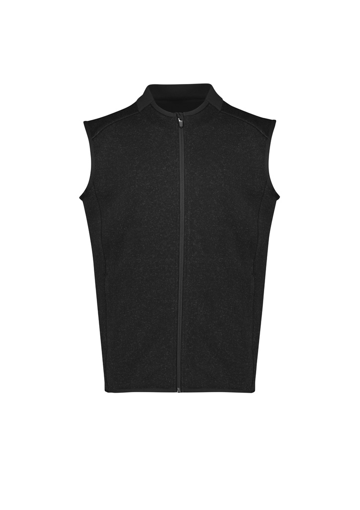 Mens Nova Zip Front Vest Black Marle