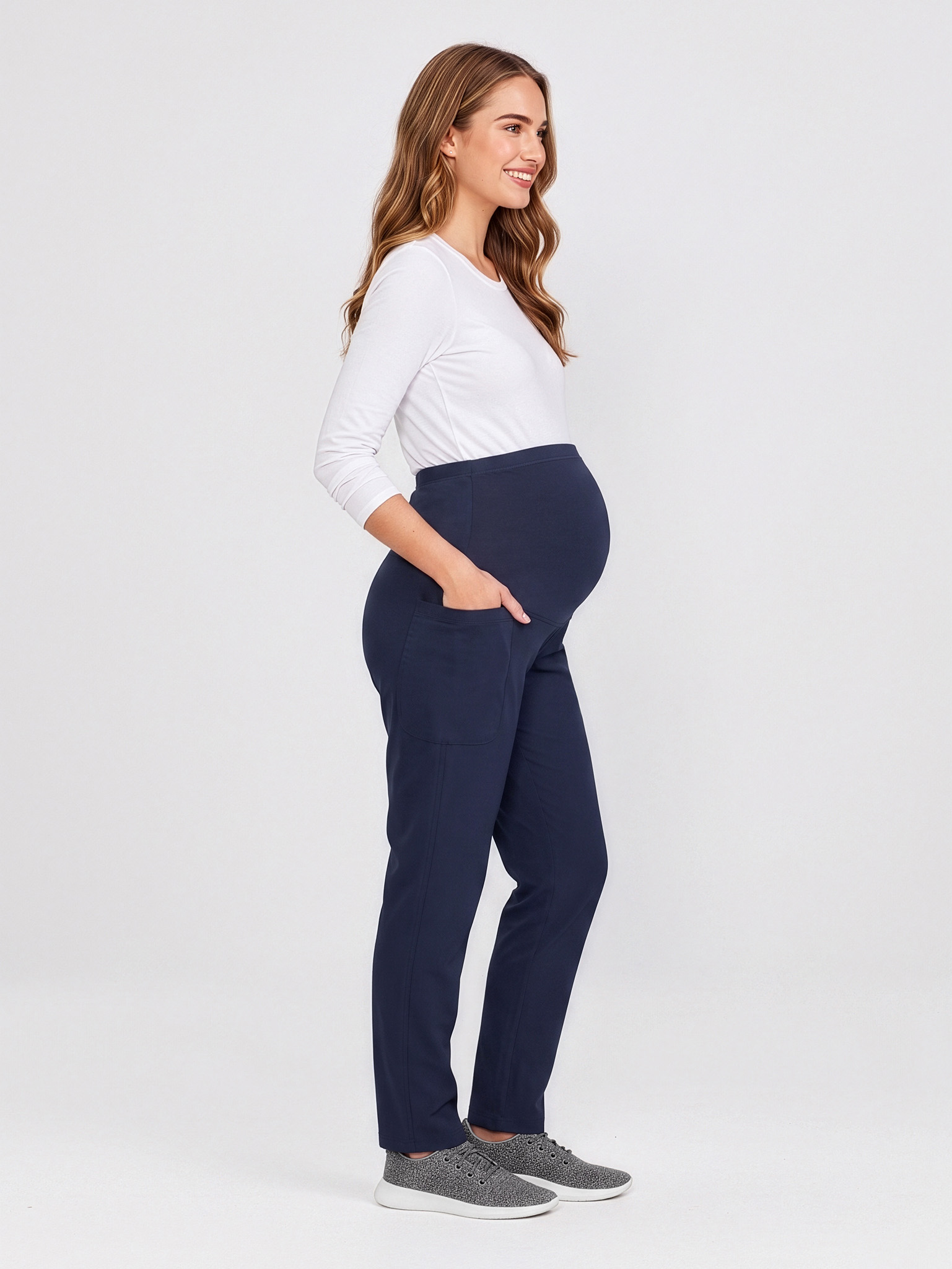 Rose Womens Maternity Scrub Pant Midnight Navy