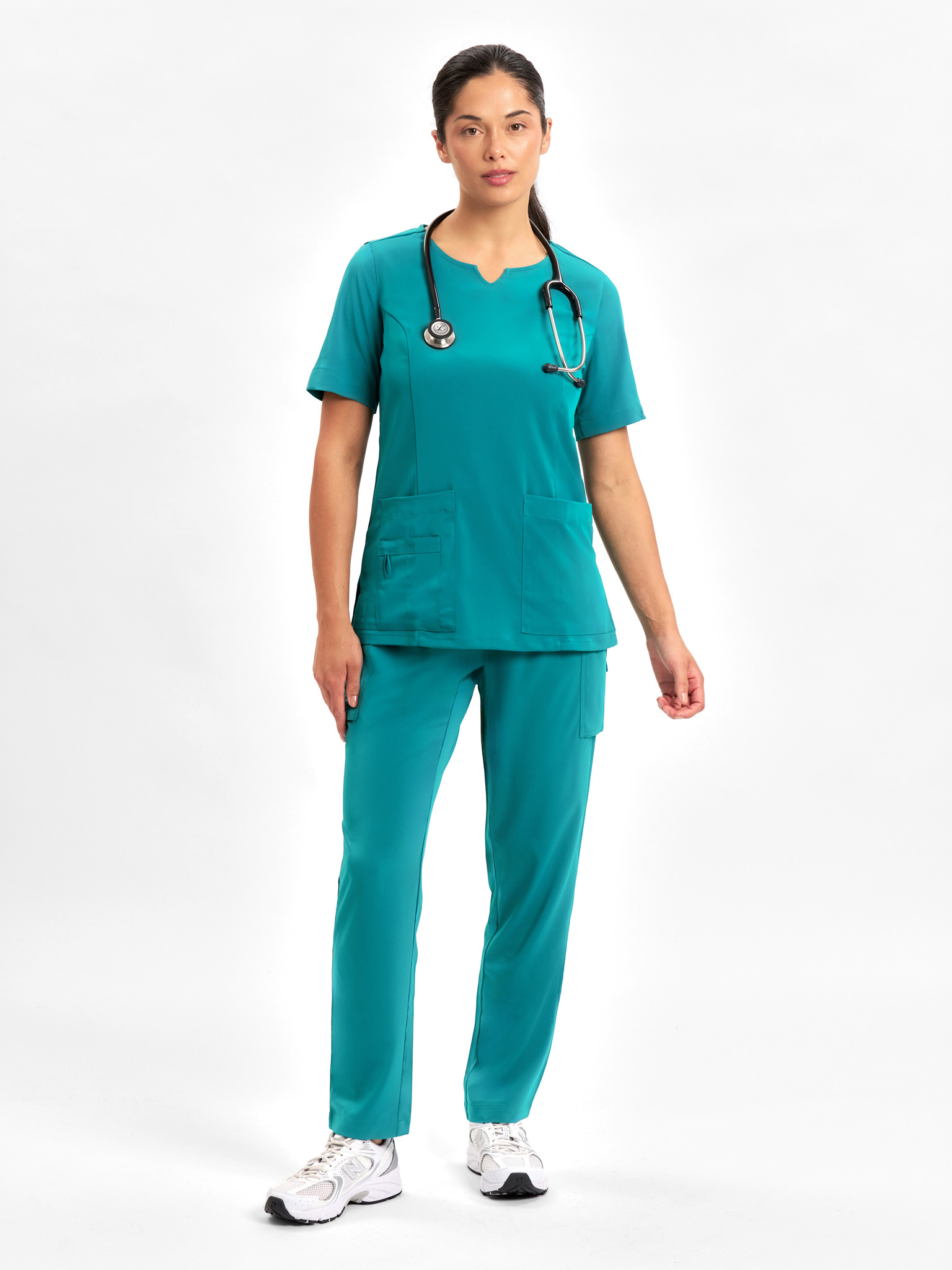 Avery Womens Slim Leg Scrub Pant Teal