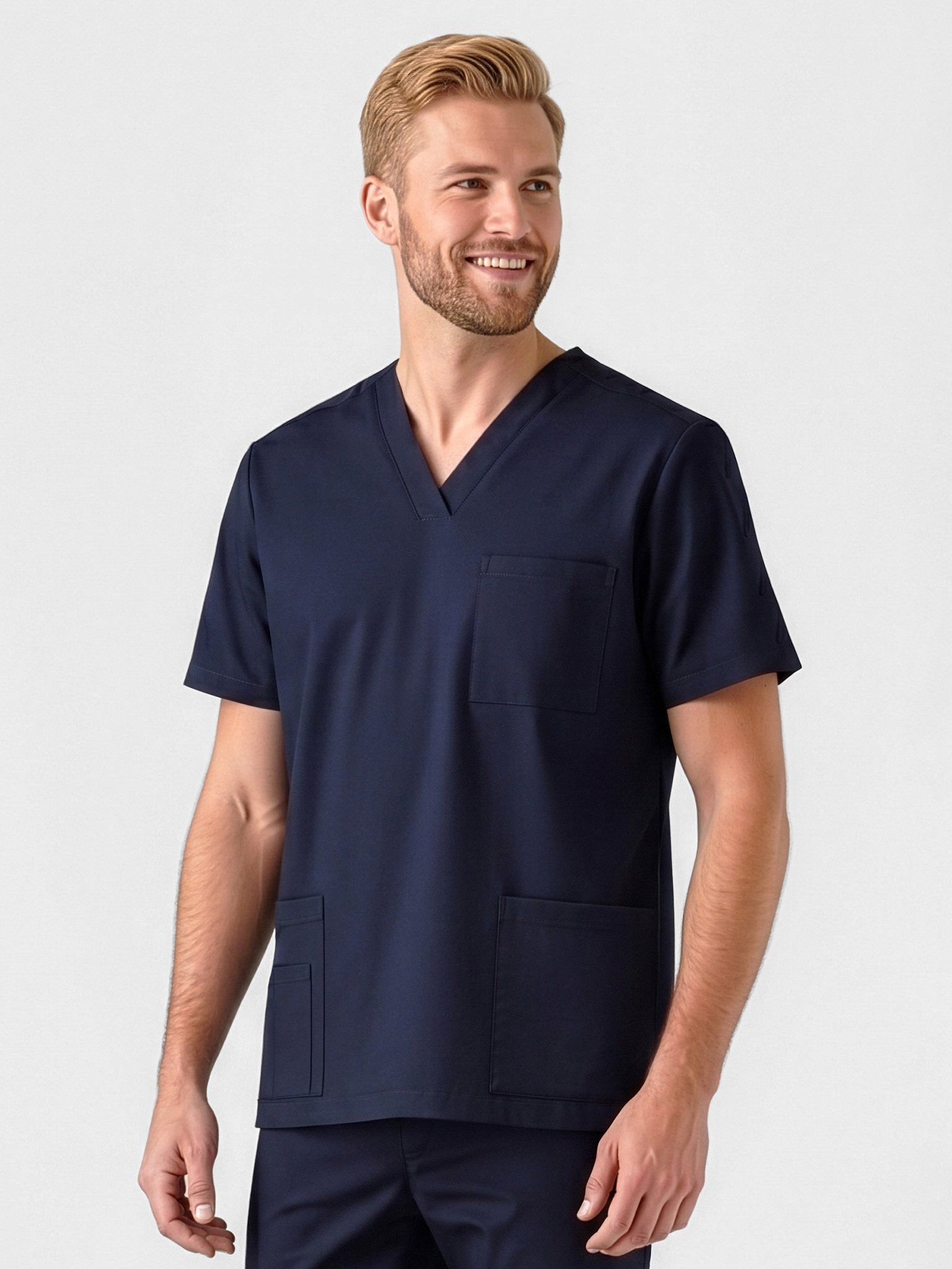Tokyo Mens Scrub Top Midnight Navy