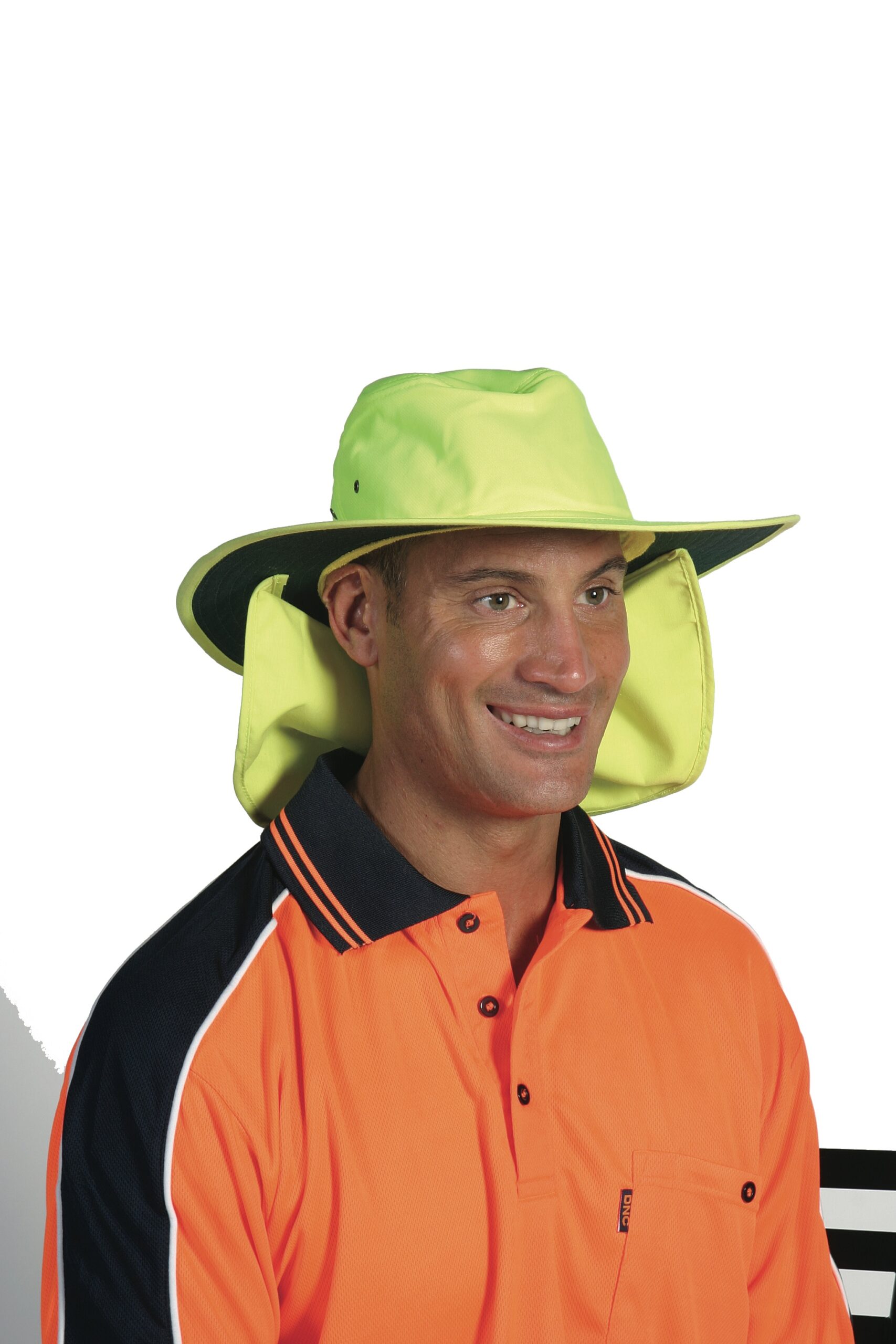 hivis hat with flap Navy