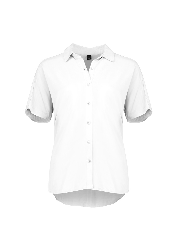 Womens Dahlia Short Sleeve Blouse White