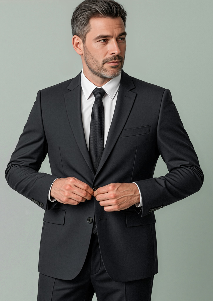 Mens Renew City Fit Jacket Pencil Black