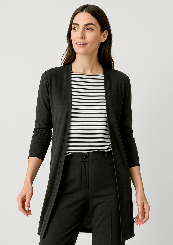 Womens Chelsea Longline Cardigan Black