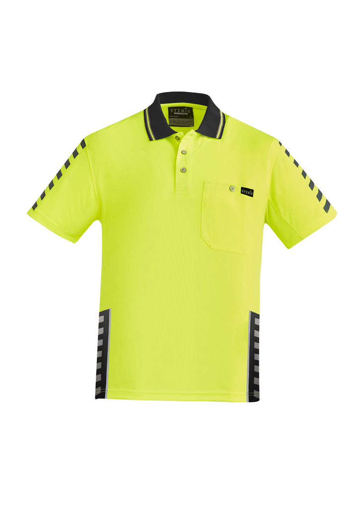 Mens Hi Vis Komodo Short Sleeve Polo Yellow/Black