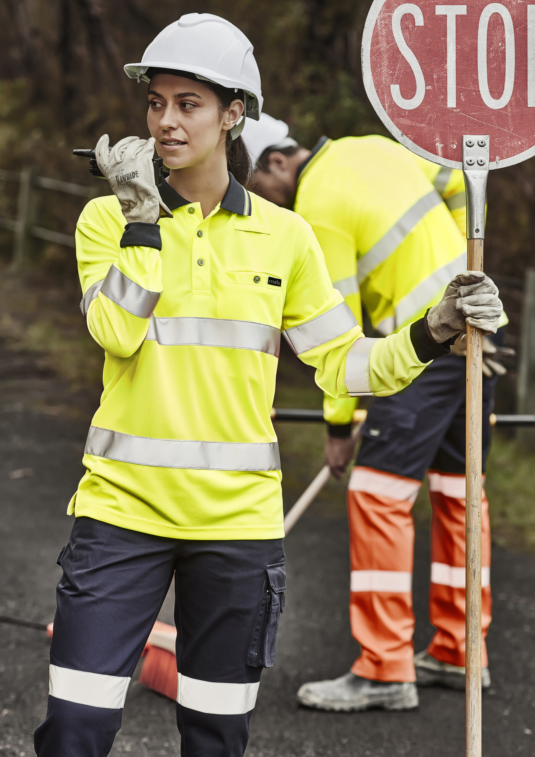 Unisex Hi Vis Bio Motion Taped Polo Yellow