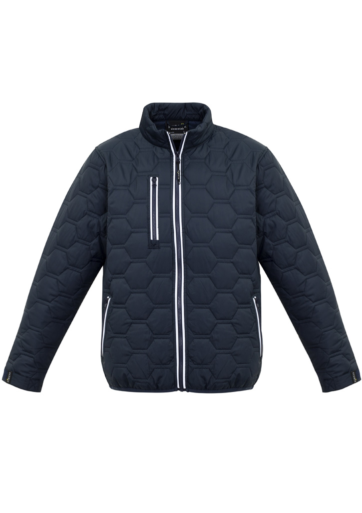 Unisex Hexagonal Puffer Jacket Navy