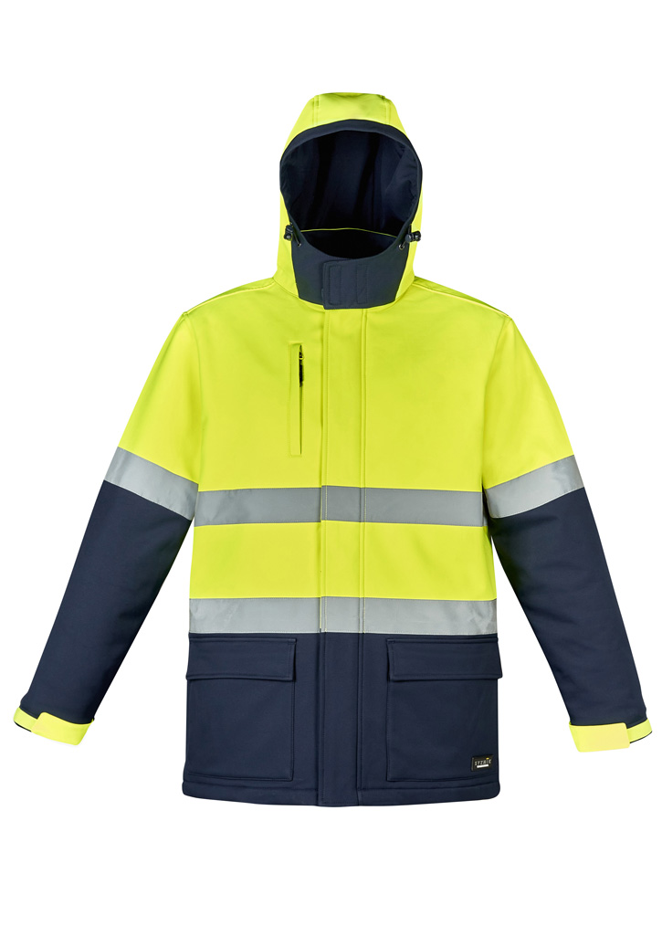Unisex Hi Vis Antarctic Softshell Jacket Yellow/Navy