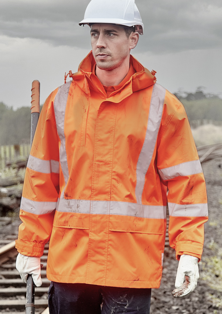 Mens Hi Vis X Back Ultralite Waterproof Jacket Orange