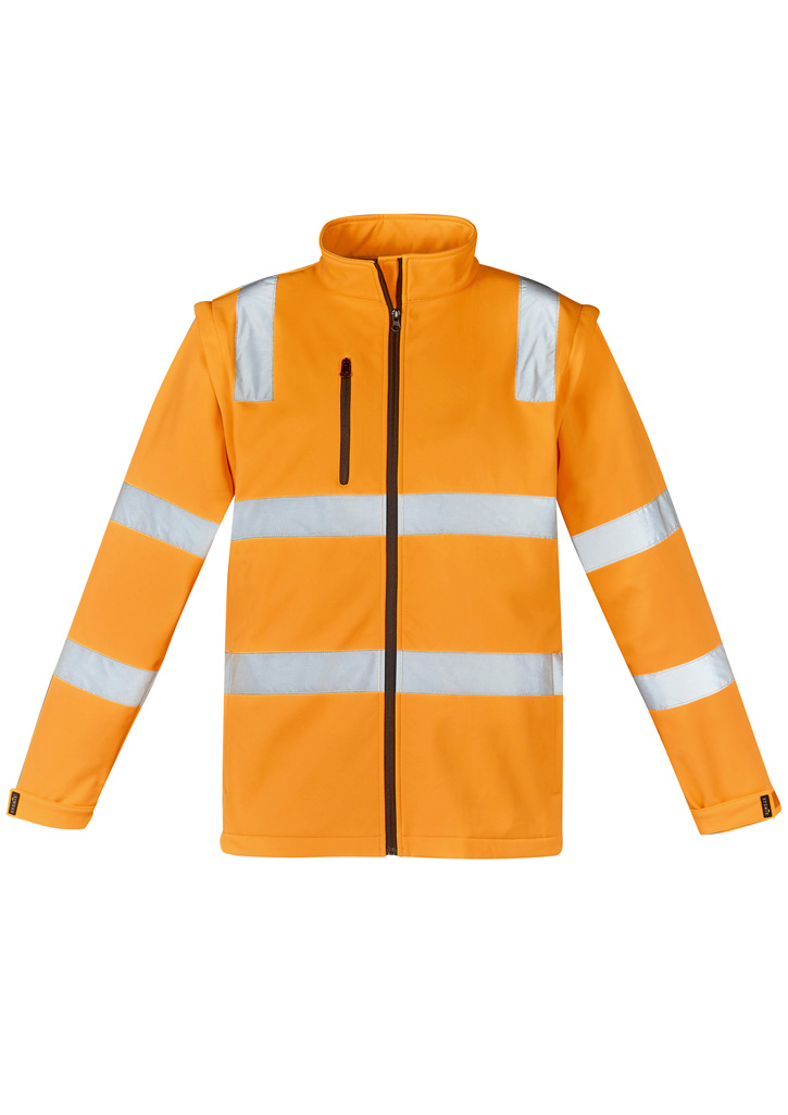 Unisex Hi Vis VIC Rail 2 In 1 Softshell Jacket Vic Rail Orange