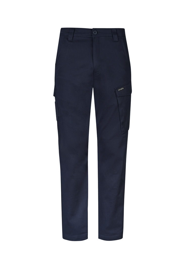 Mens Essential Basic Stretch Cargo Pant Navy