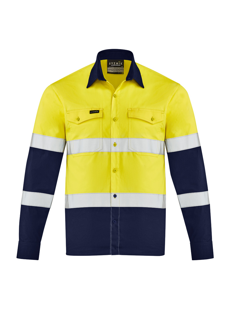 Mens Lightweight Bio Motion Long SleeveShirt Yellow/Navy