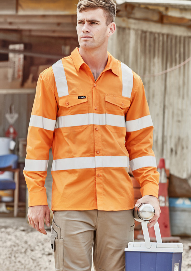 Mens Bio Motion VIC Rail Long Sleeve Shirt Vic Rail Orange